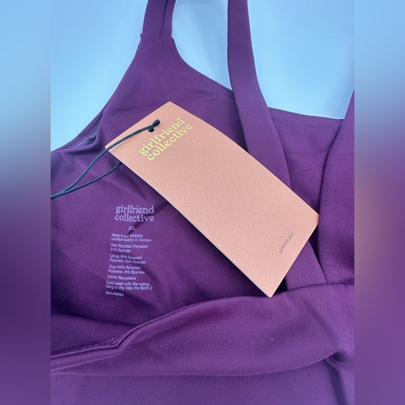 Girlfriend Collective| LouV-Back Bra- Plum - Picture 6 of 7